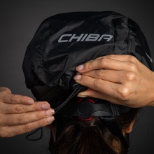 Chiba Rain Protection Pro (Raincover) for Bicycle Helmets - waterproof and windproof, neck protection - black